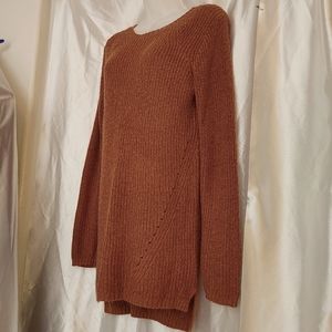 Merona burnt umber extra long sweater small